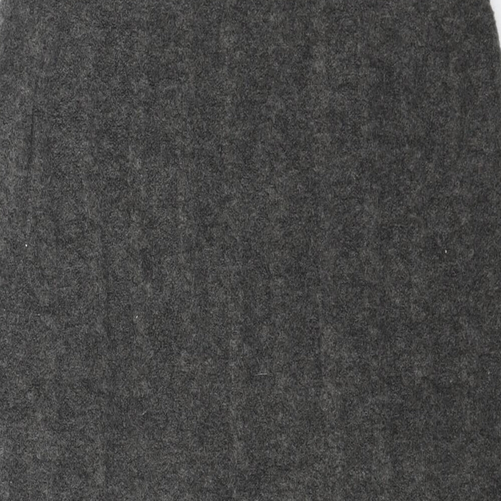 Nobody's Child Womens Grey Acrylic Straight & Pencil Skirt Size XS