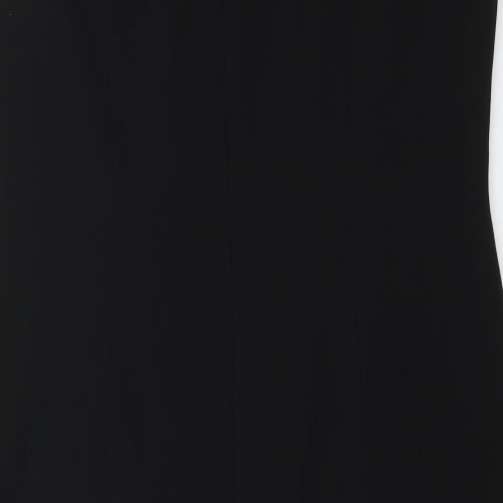 Suit Studio Womens Black Polyester A-Line Size 10 Scoop Neck Zip