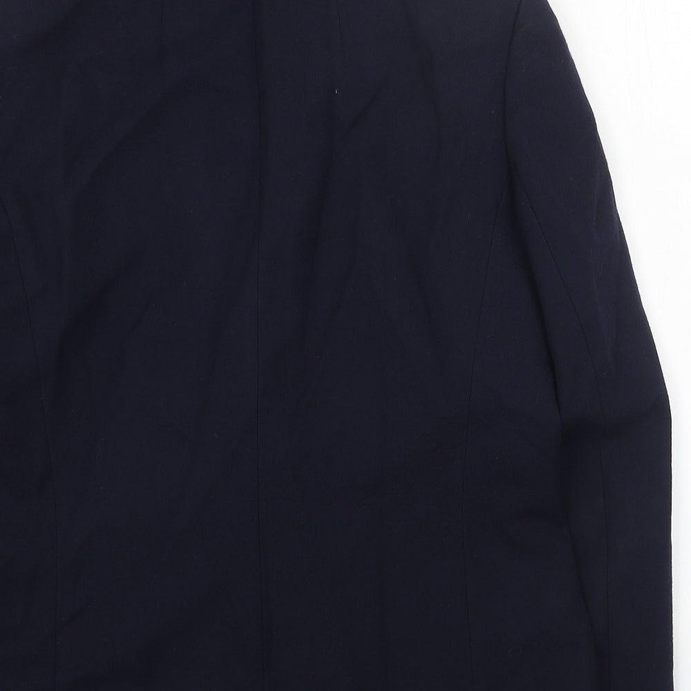 Preworn Mens Blue Wool Jacket Blazer Size 38 Regular