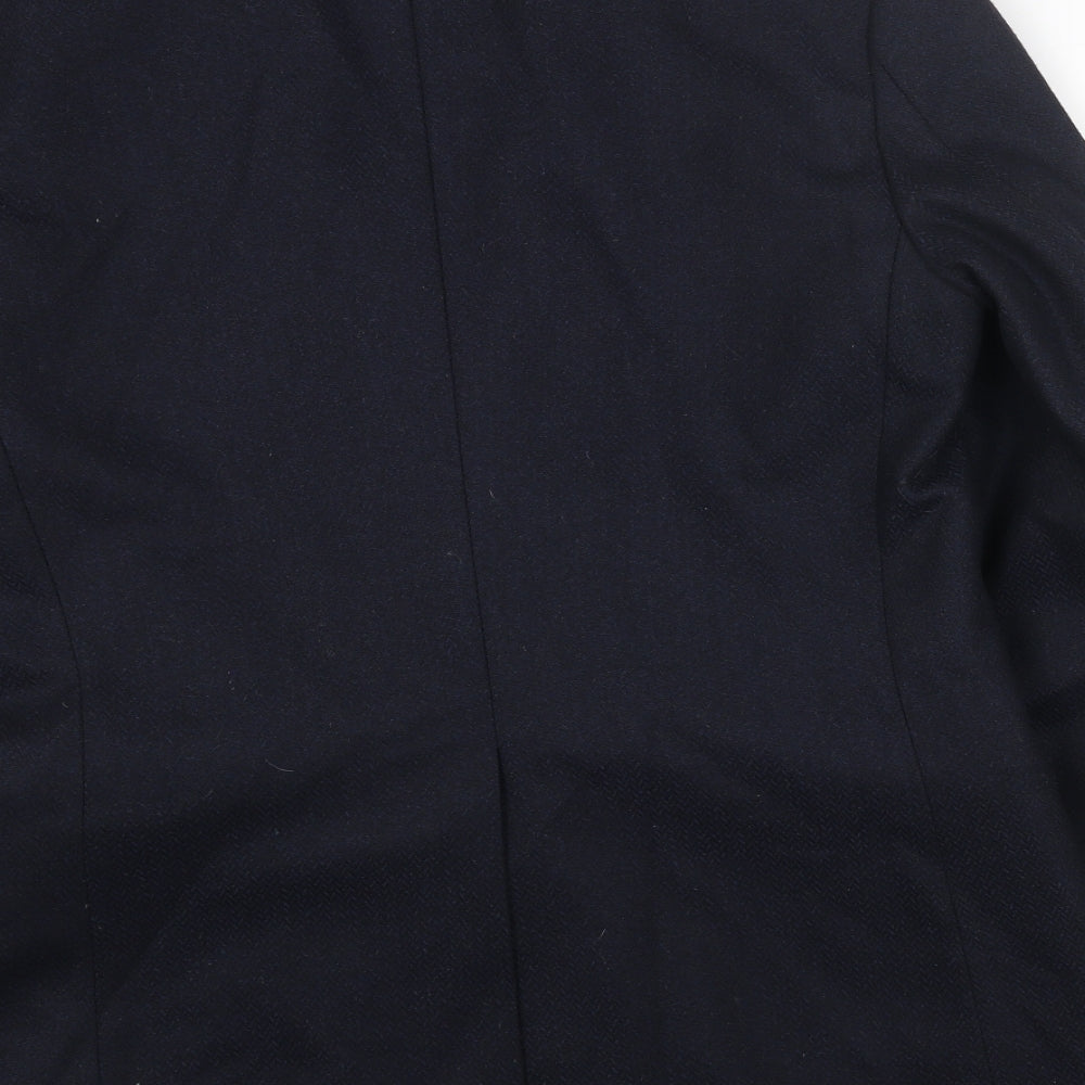 Preworn Mens Blue Wool Jacket Blazer Size 40 Regular