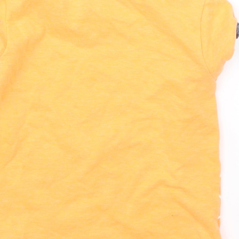 Nutmeg Boys Orange Polyester Basic T-Shirt Size 9-12 Months Round Neck Snap