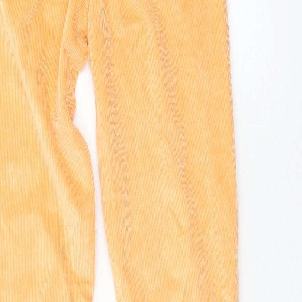 BDG Womens Orange Cotton Trousers Size 24 in L30 in Regular Zip
