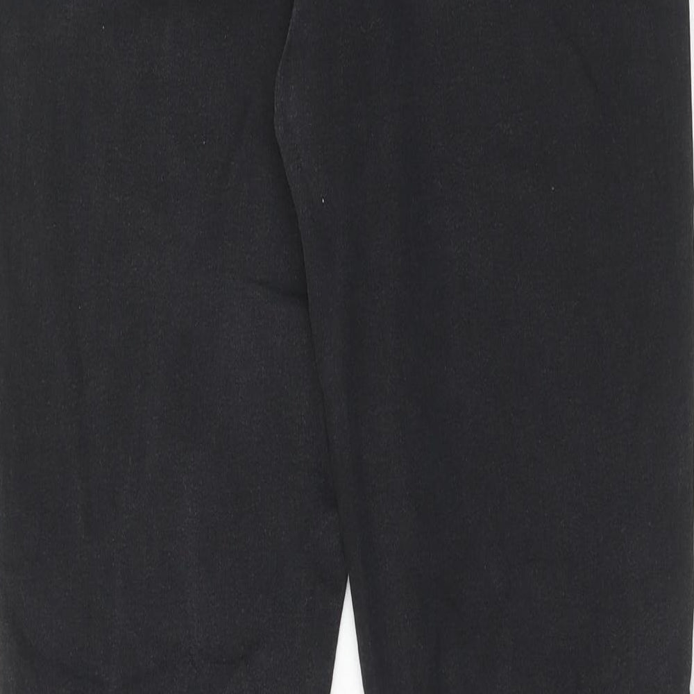 H&M Womens Black Cotton Straight Jeans Size 28 in Regular Button