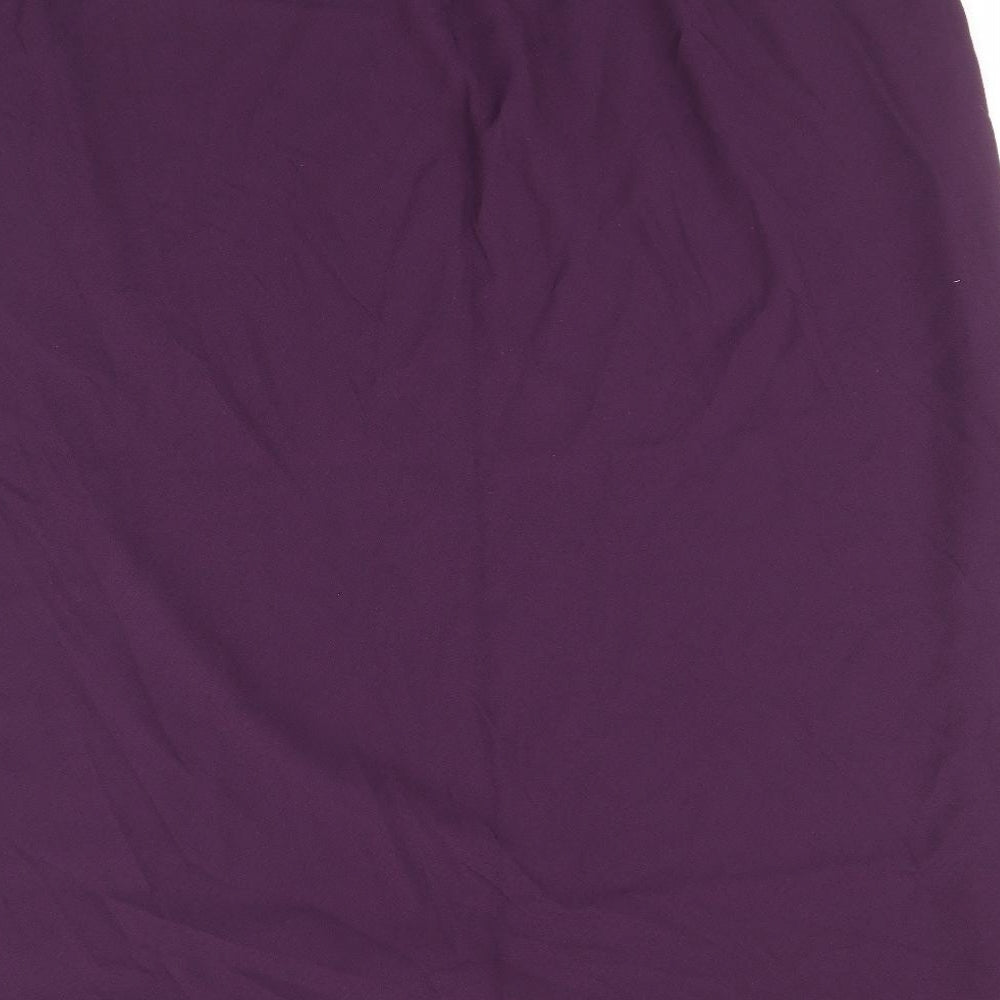 Agenda Womens Purple Viscose Straight & Pencil Skirt Size 26