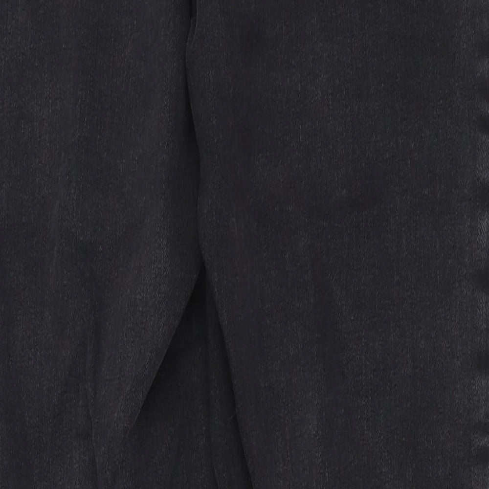 Marks & Spencer Womens Grey Cotton Straight Jeans Size 10 L30 in Regular Button