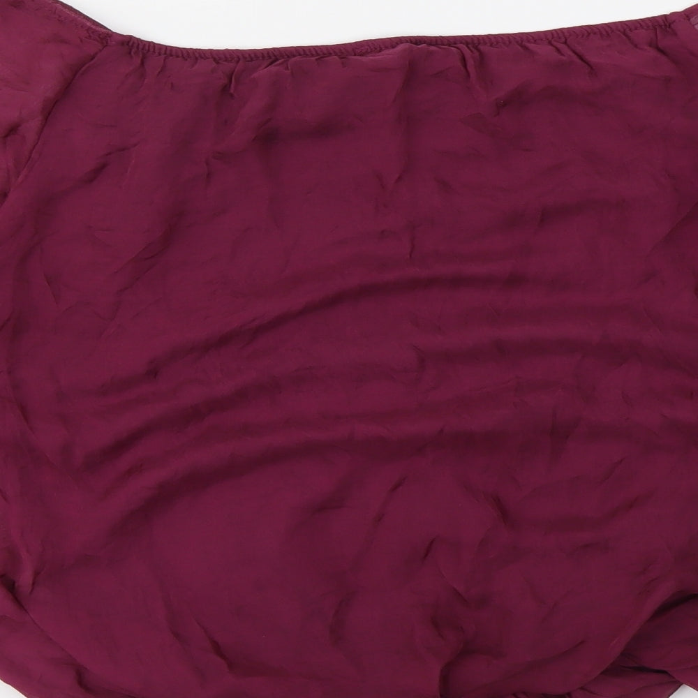 Phase Eight Womens Purple Polyester Basic Blouse Size M Off the Shoulder