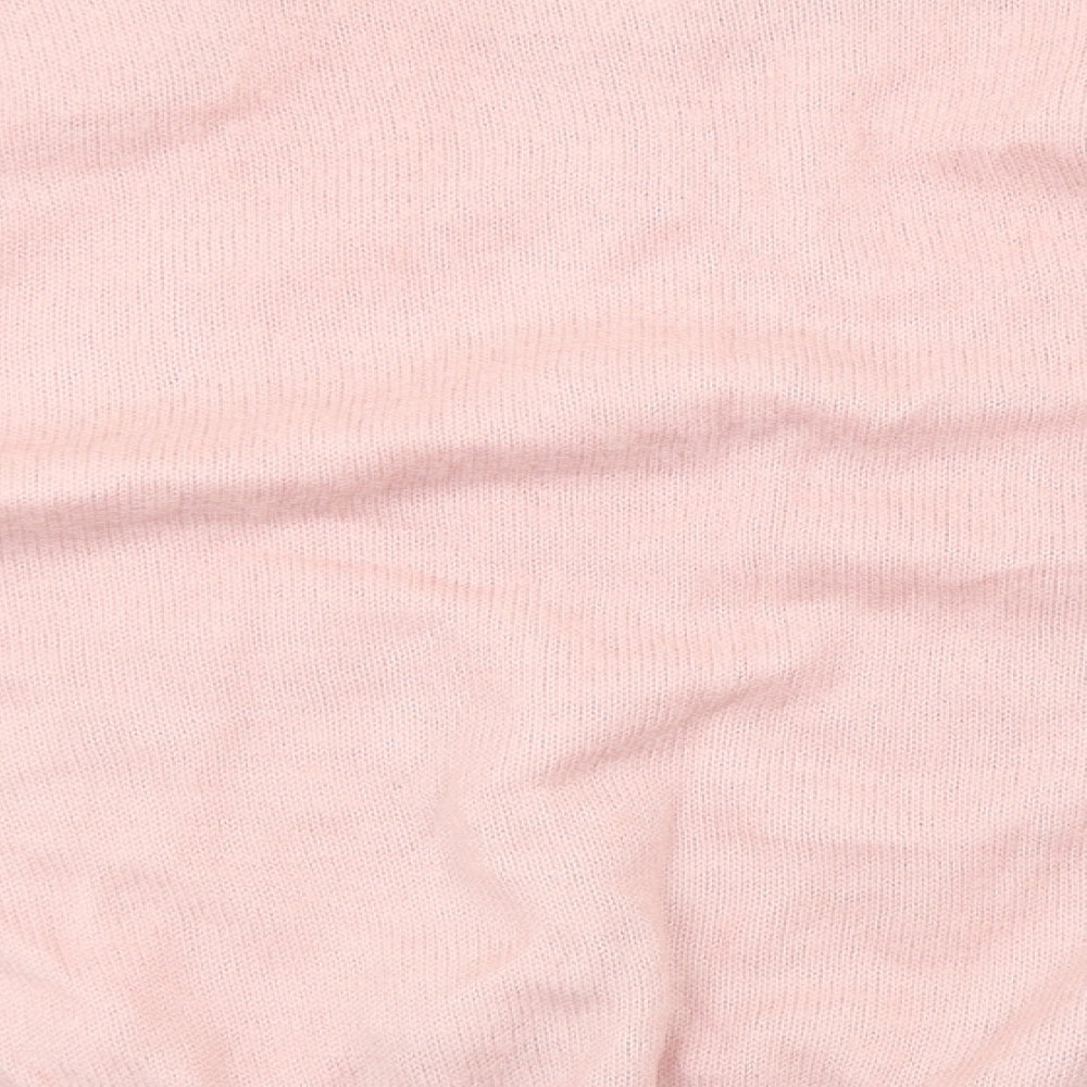 essence Womens Pink Round Neck Polyester Pullover Jumper Size M