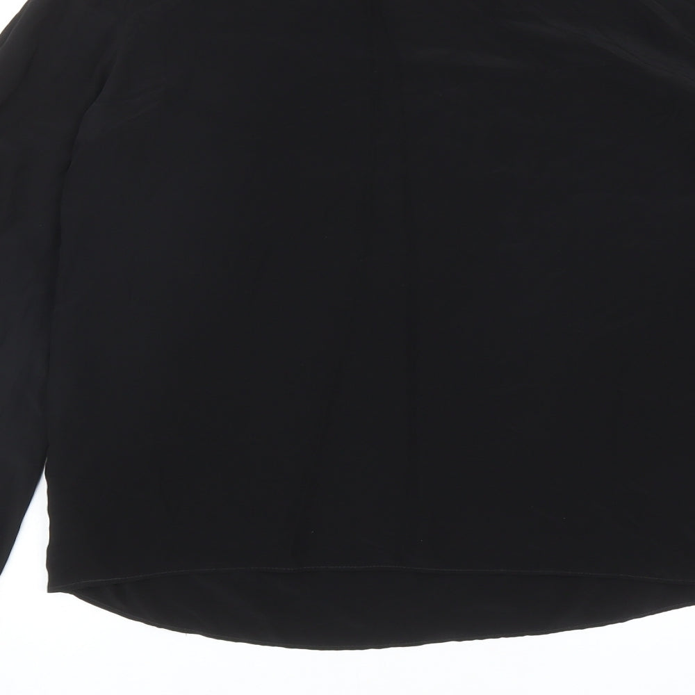 Zara Womens Black Viscose Basic Blouse Size XS Round Neck