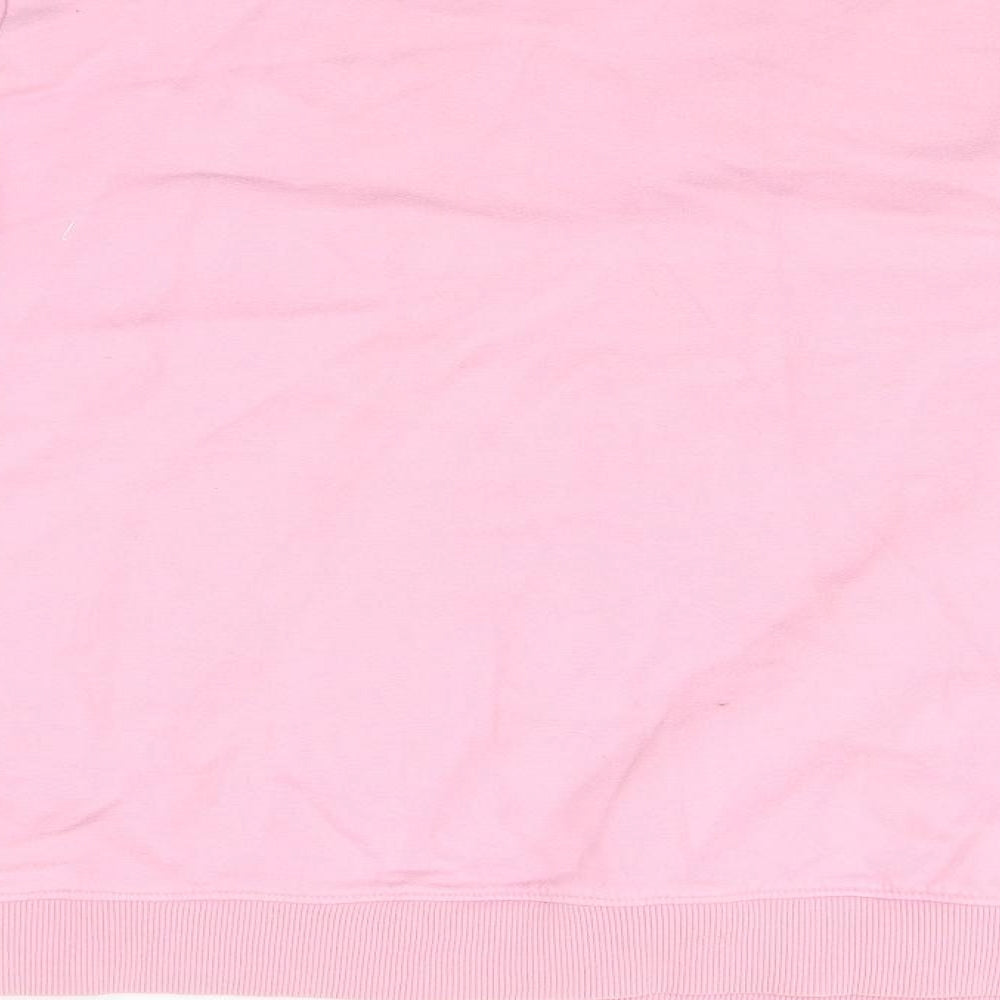 Threadbare Womens Pink Round Neck Cotton Pullover Jumper Size 12