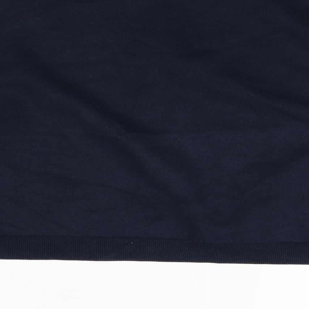 Divided Womens Multicoloured High Neck Cotton Pullover Jumper Size L - Colour Block
