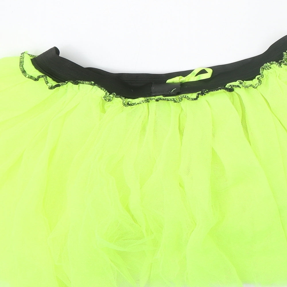 Crazy Chick Womens Yellow Polyester Tutu Skirt Size 24 in