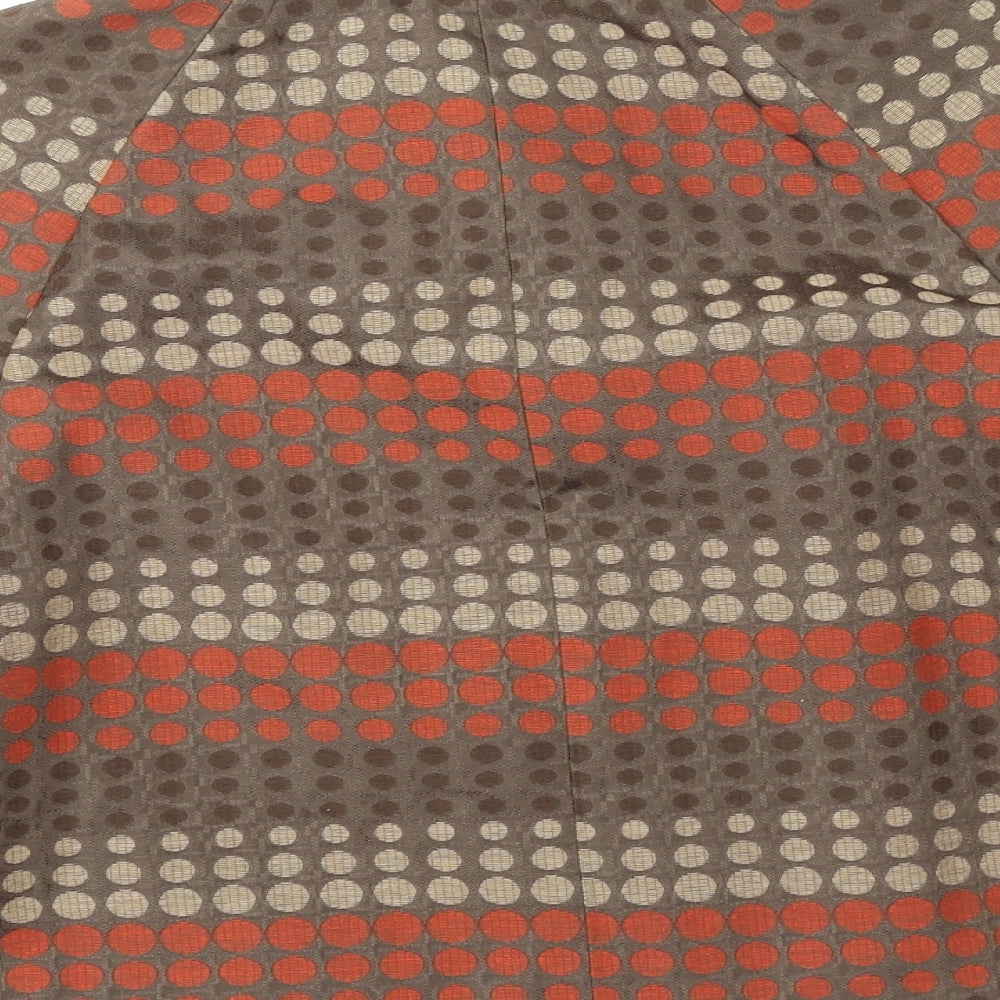 Marks & Spencer Womens Multicoloured Polka Dot Pea Coat Coat Size 12 Button