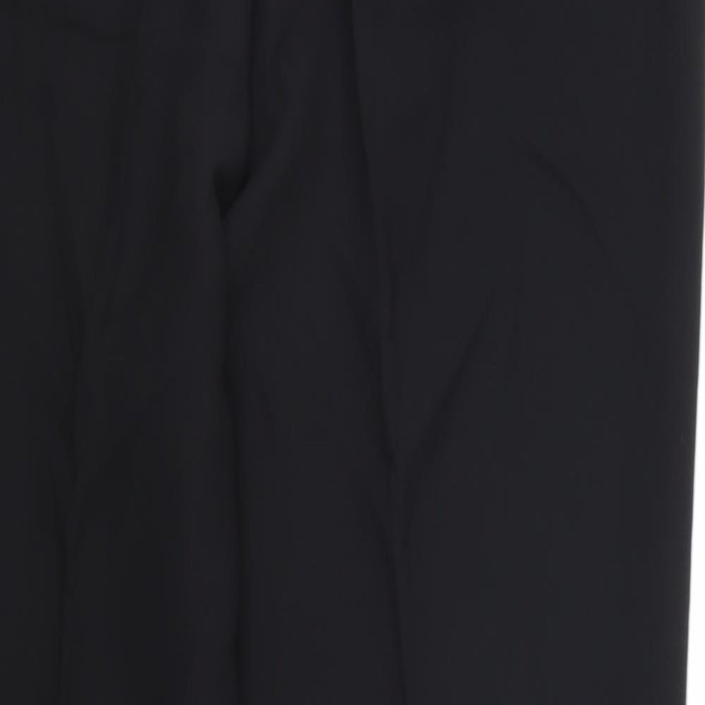 Anne Harvey Womens Black Polyester Trousers Size 14 L27 in Regular Zip