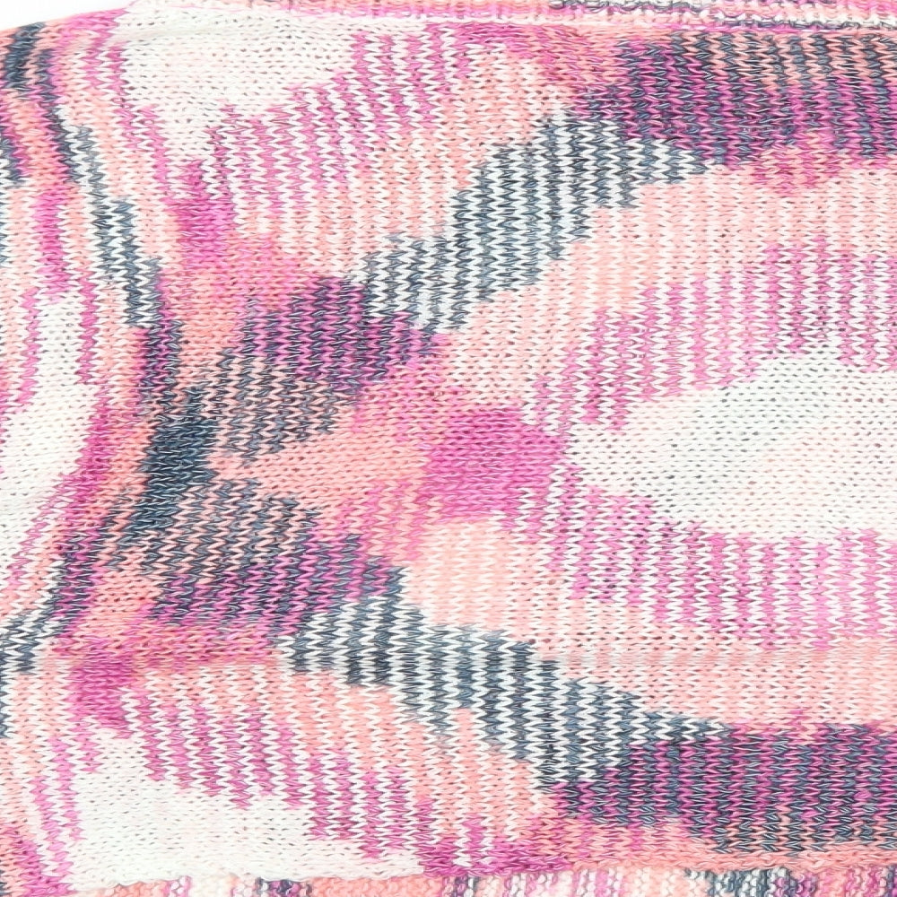 Just Elegance Womens Pink High Neck Acrylic Pullover Jumper Size L