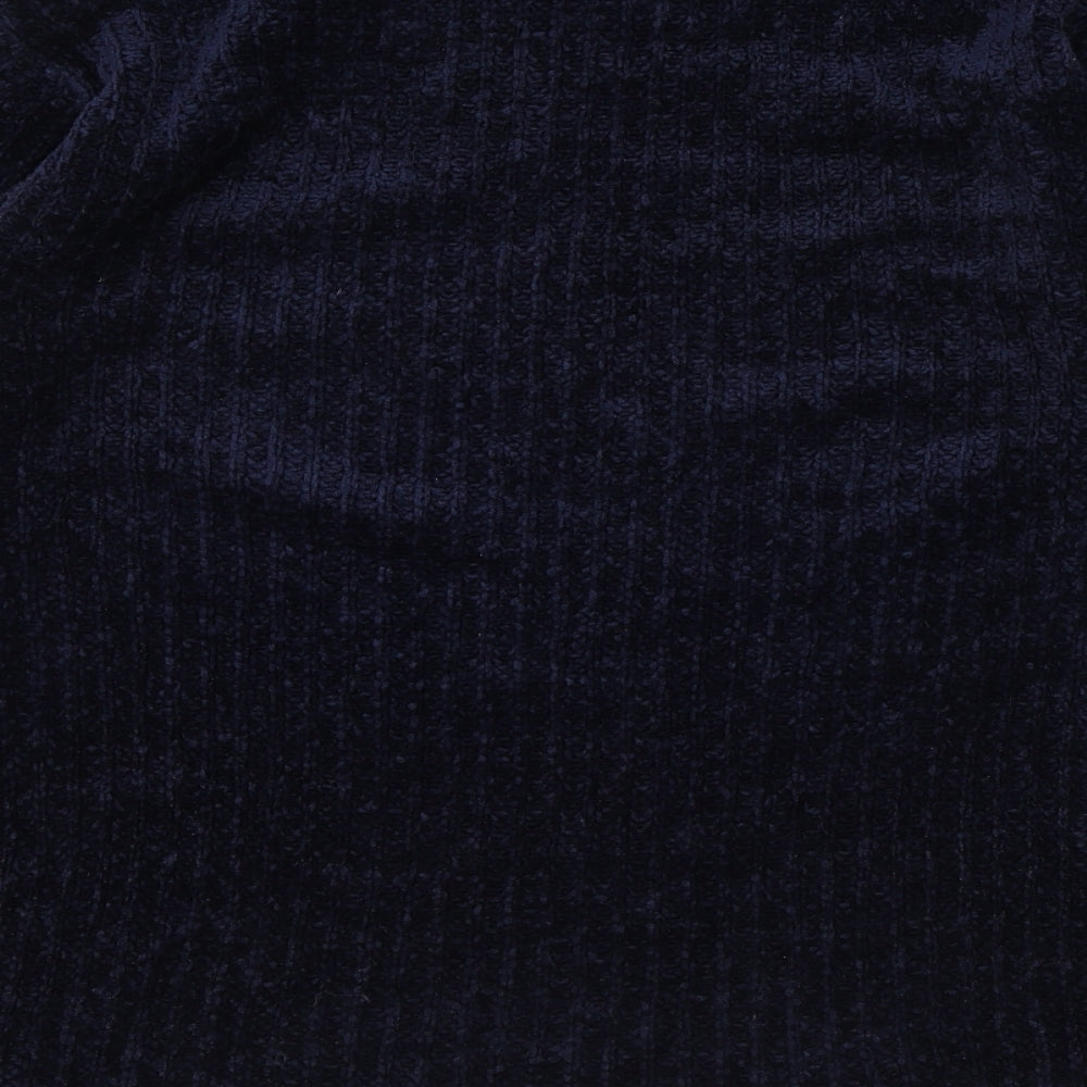 Duke Womens Blue Round Neck Acrylic Pullover Jumper Size L
