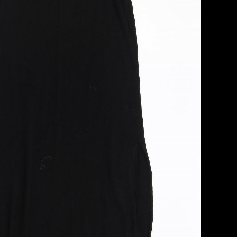 Lindex Womens Black Lyocell Shift Size S V-Neck Pullover