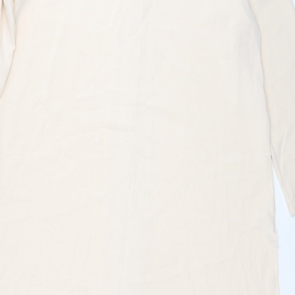 Preworn Womens Beige Polyester Tunic Blouse Size XL V-Neck
