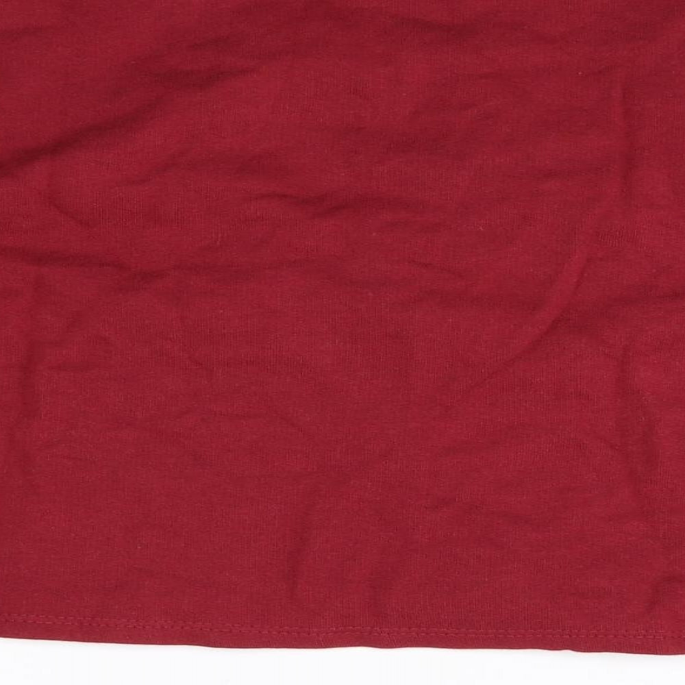 ASOS Womens Red Round Neck Cotton Pullover Jumper Size 8