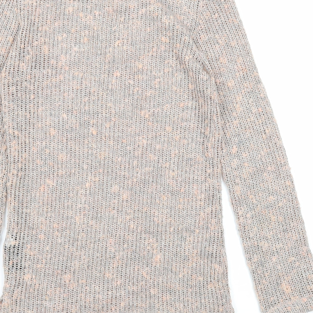 NEXT Womens Pink Round Neck Acrylic Pullover Jumper Size 6