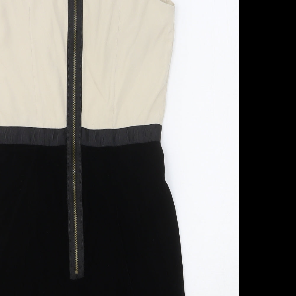 Topshop Womens Multicoloured Polyester Pencil Dress Size 8 Round Neck