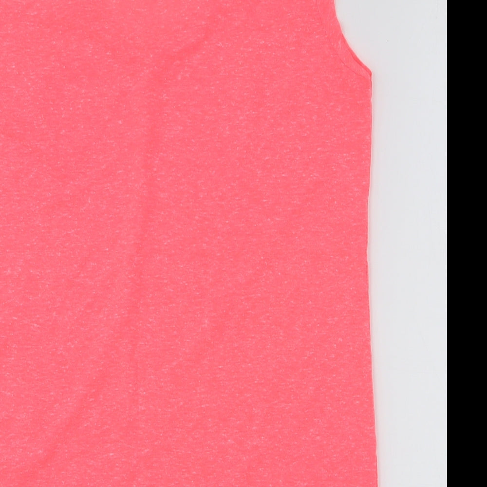 River Island Womens Pink Polyester Basic Tank Size 8 V-Neck
