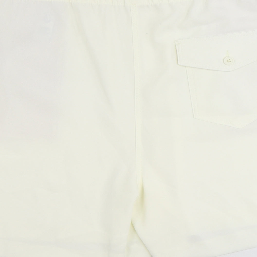 Marks & Spencer Womens Ivory Polyester Sweat Shorts Size 20 Regular Pull On