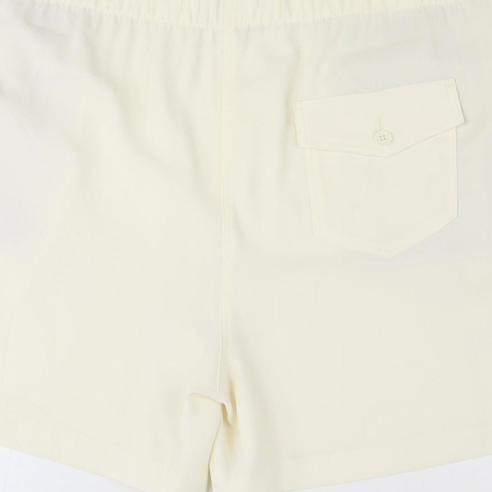 Marks & Spencer Womens Ivory Polyester Sweat Shorts Size 20 Regular Pull On