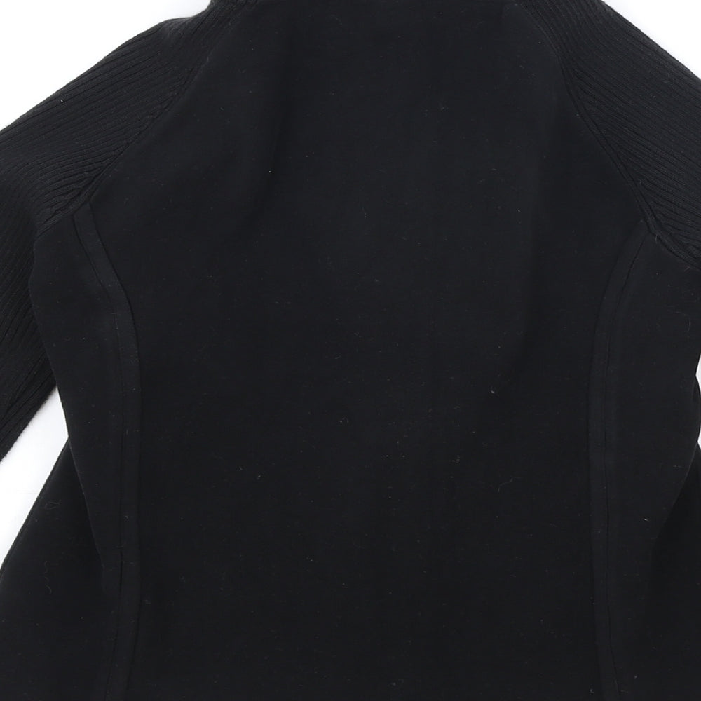 NEXT Womens Black Cotton Full Zip Sweatshirt Size 12 Zip