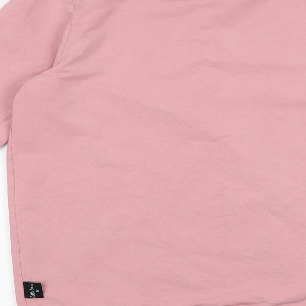 Preworn Womens Pink Cotton Pullover Sweatshirt Size XL Pullover - Shell