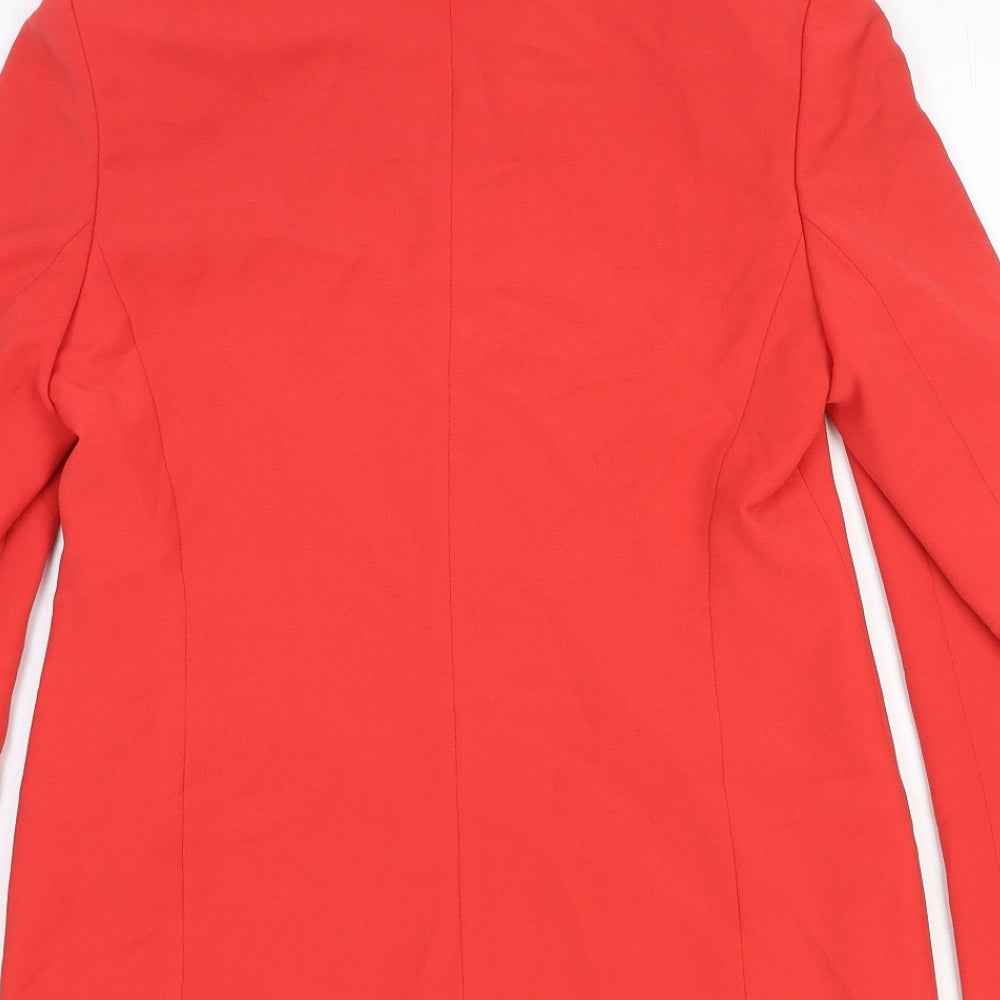 LUCIA Womens Red Jacket Blazer Size 8 Button