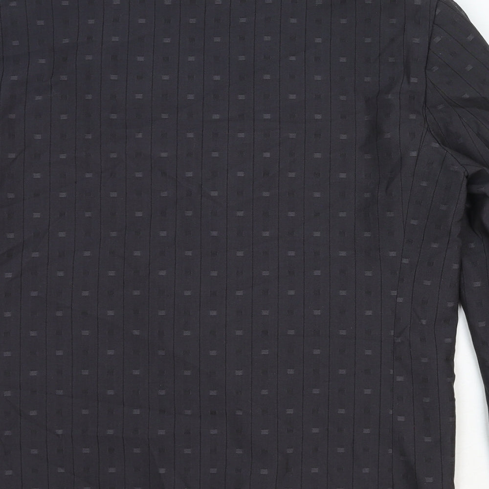 SWJ Mixers Mens Grey Polka Dot Polyester Jacket Blazer Size L Regular