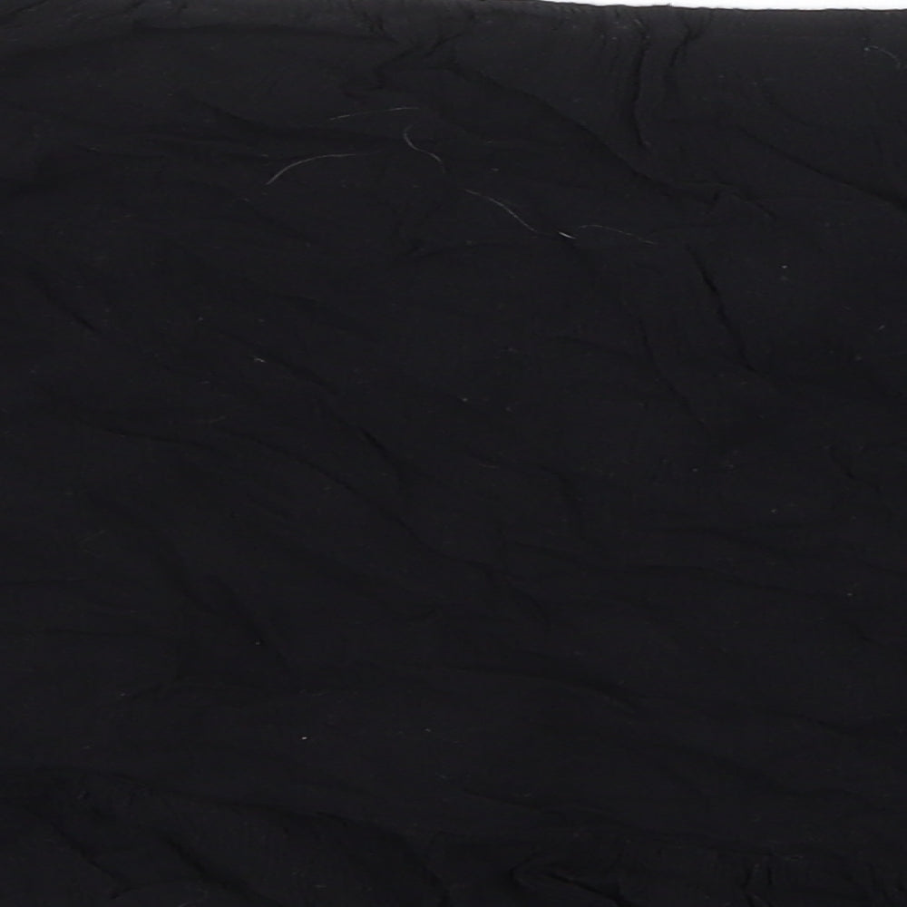 Topshop Womens Black Viscose Cropped Blouse Size 8 Off the Shoulder - Bardot