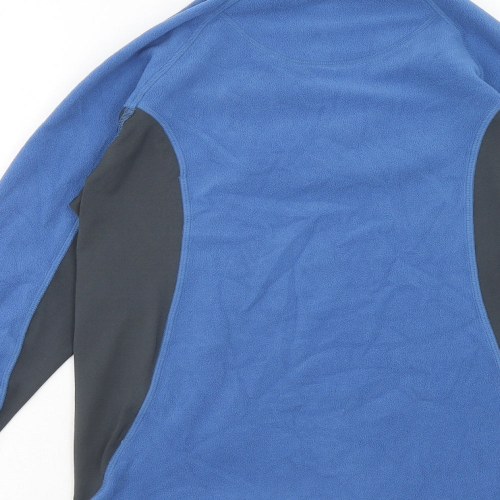 Polartec Womens Blue Polyester Pullover Sweatshirt Size 10 Zip