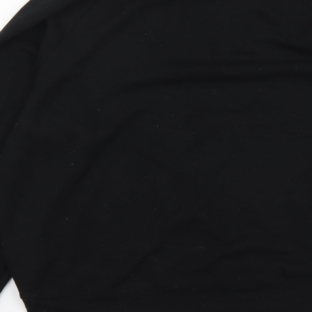 H&M Womens Black Cotton Pullover Sweatshirt Size S Pullover
