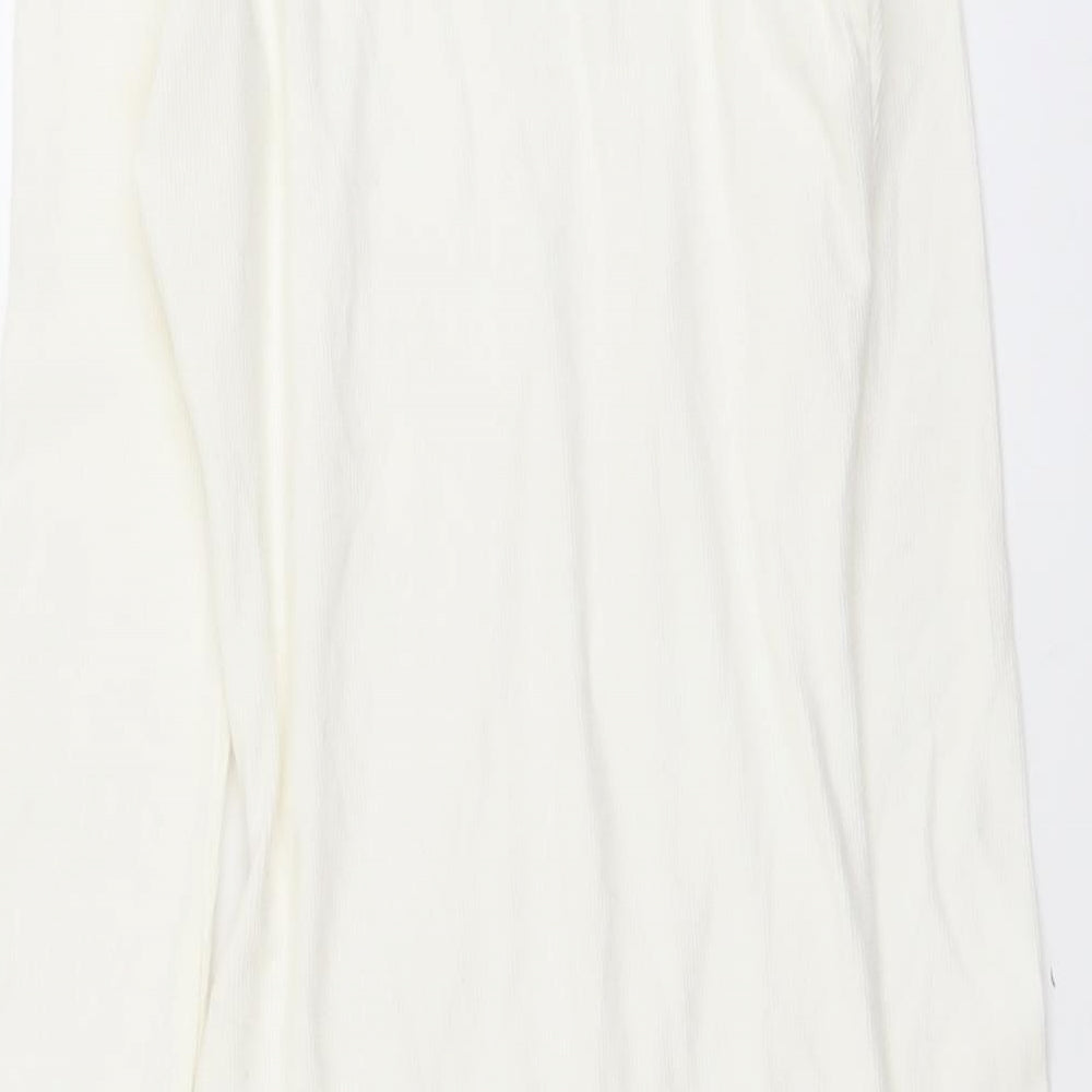 4th & Reckless Womens Ivory Cotton Pencil Dress Size 8 Boat Neck Pullover