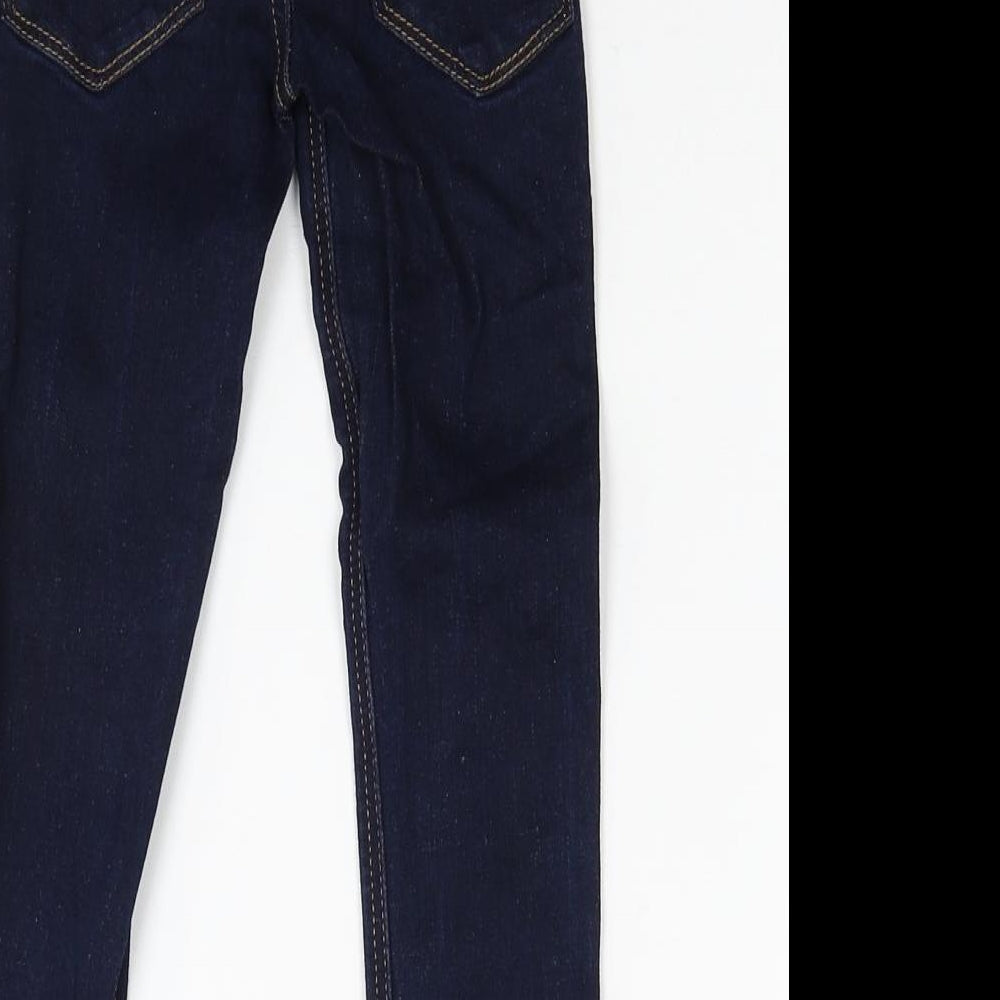 Next Boys Blue Cotton Straight Jeans Size 4XL Regular Zip