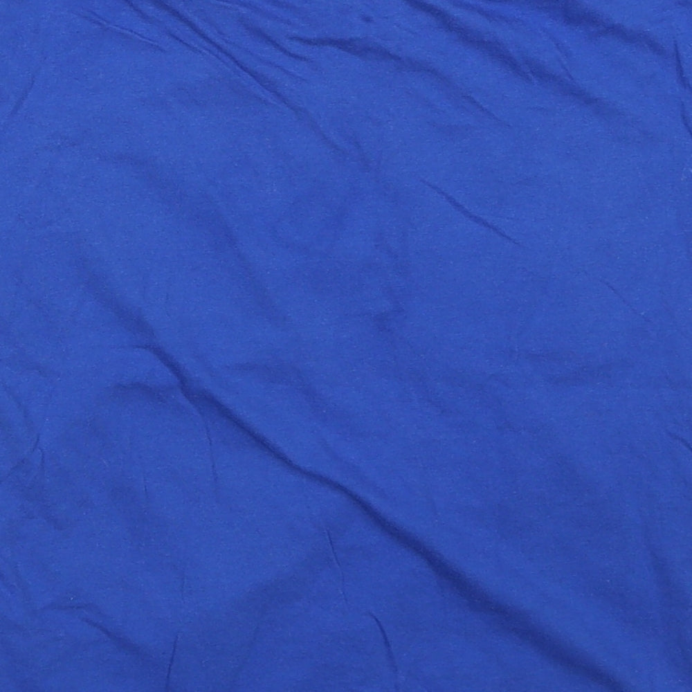 Dudeskin Boys Blue Cotton Basic T-Shirt Size 7-8 Years Round Neck Pullover