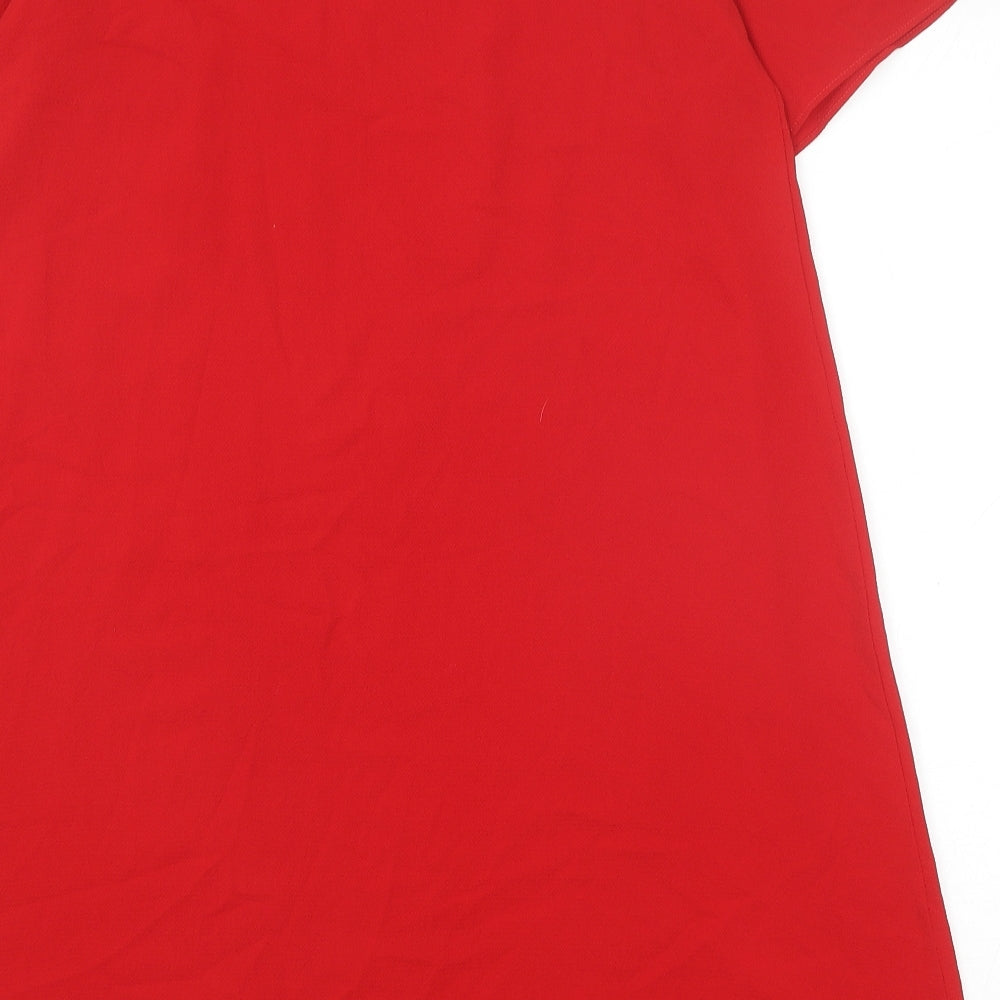 Stella Morgan Womens Red Polyester A-Line Size 10 Off the Shoulder Pullover