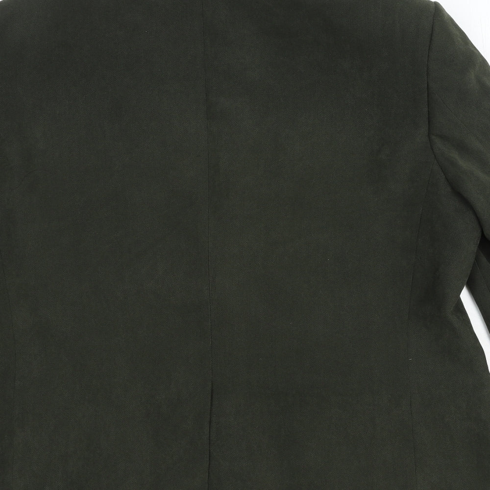 Marks & Spencer Mens Green Polyester Jacket Blazer Size S Regular