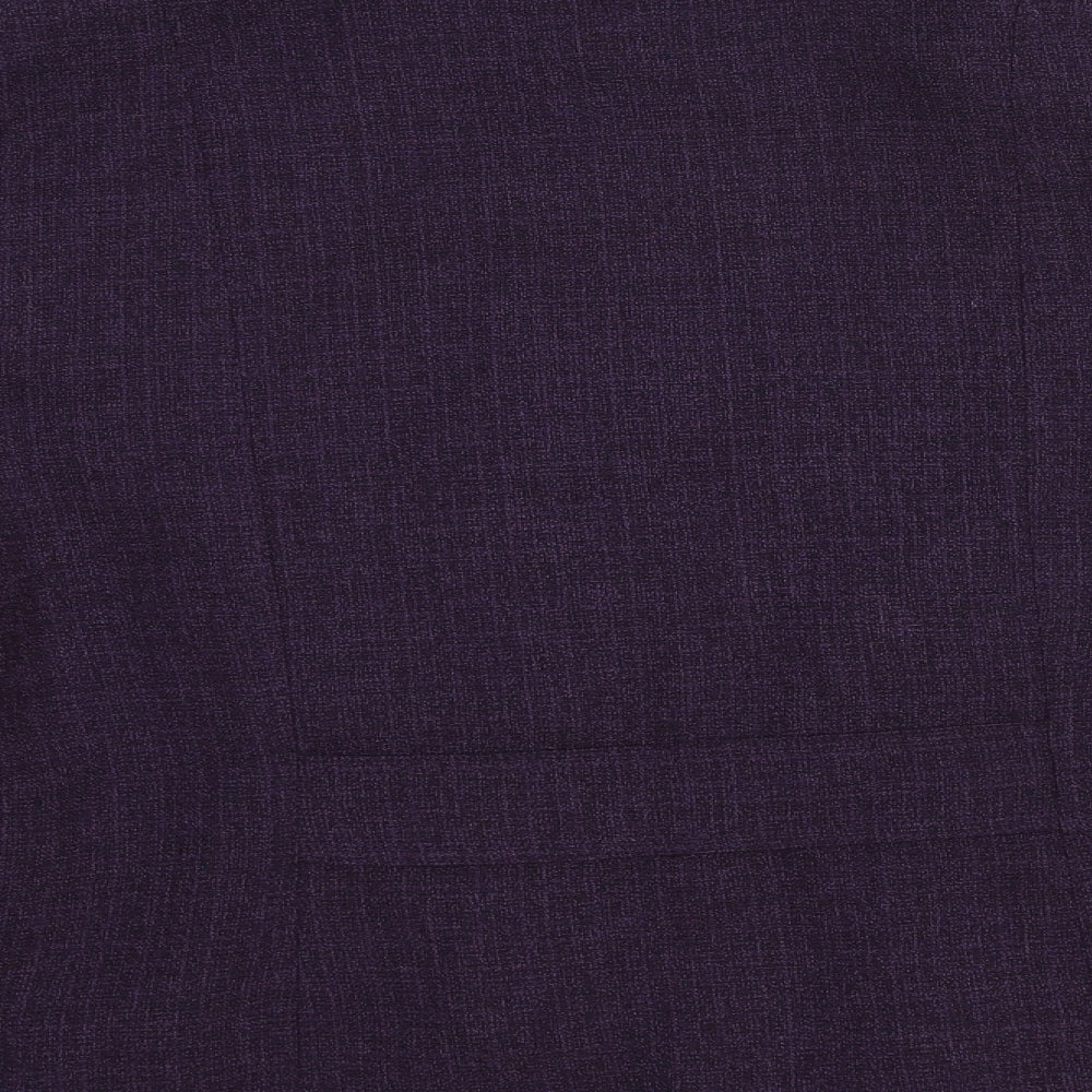 Preworn Womens Purple Pea Coat Coat Size 16 Button