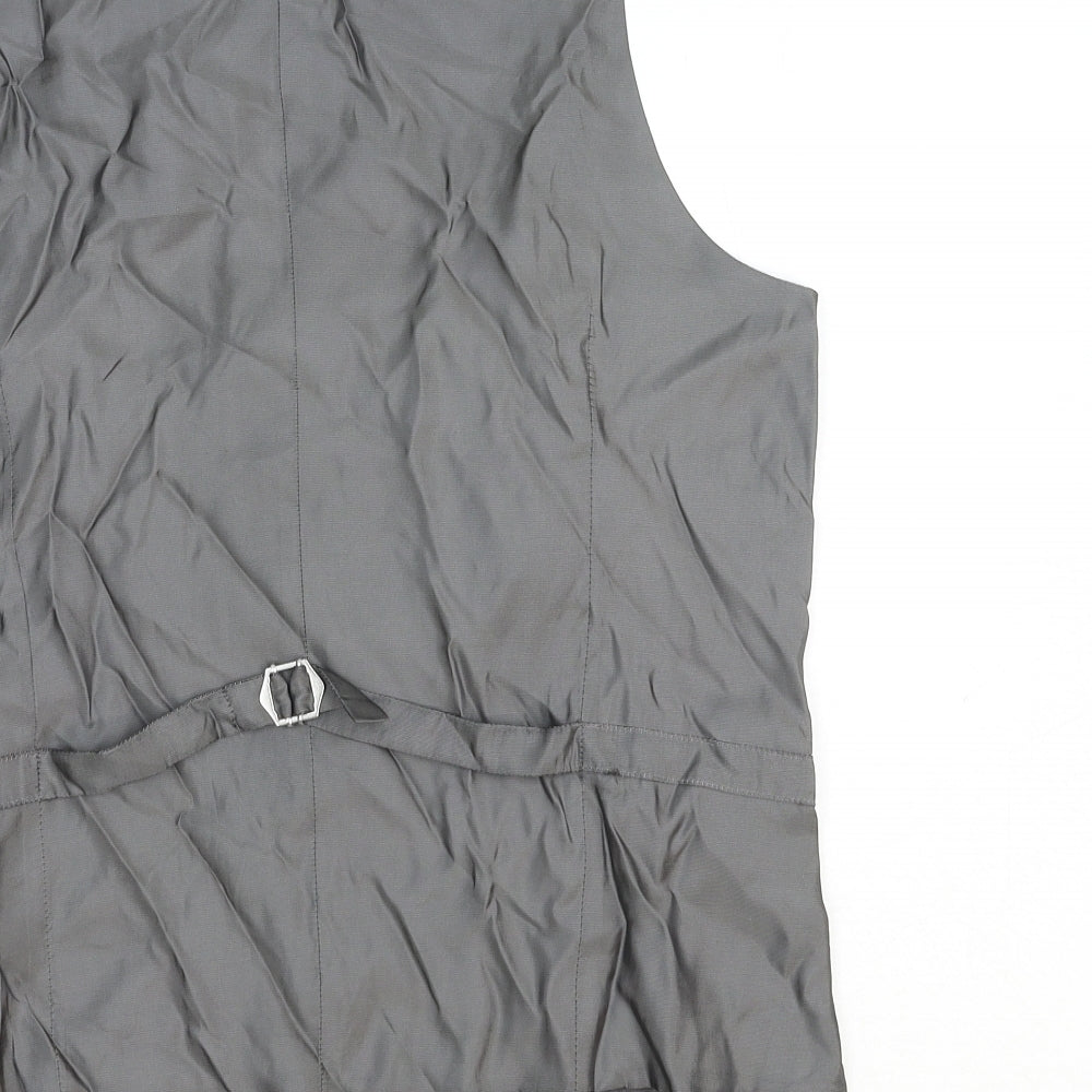 Marks & Spencer Mens Grey Polyester Jacket Suit Waistcoat Size M Regular