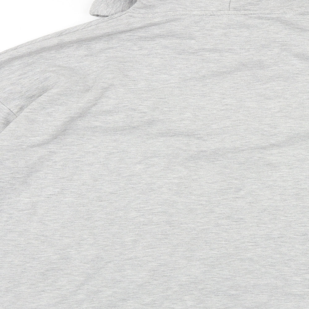 Papaya Womens Grey 100% Cotton Pullover Hoodie Size L Pullover
