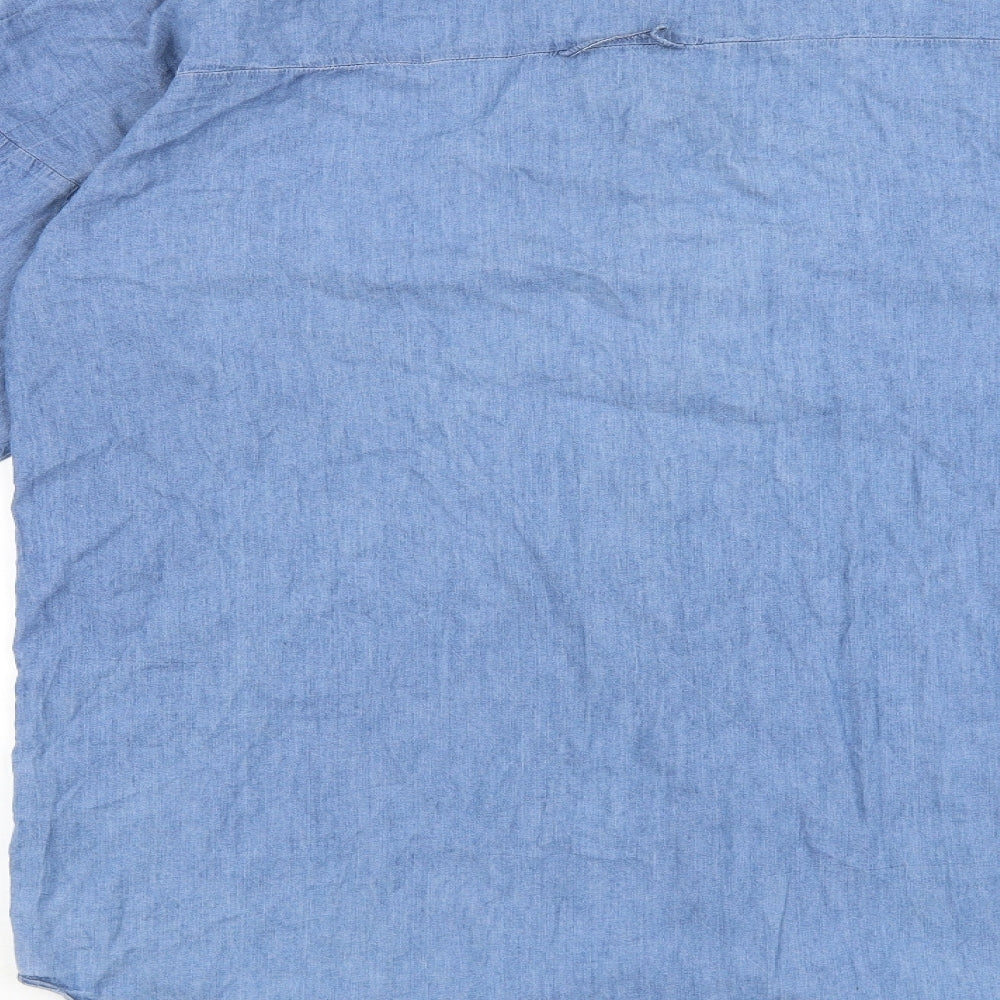 Sweewë Mens Blue Cotton Polo Size M Collared Button