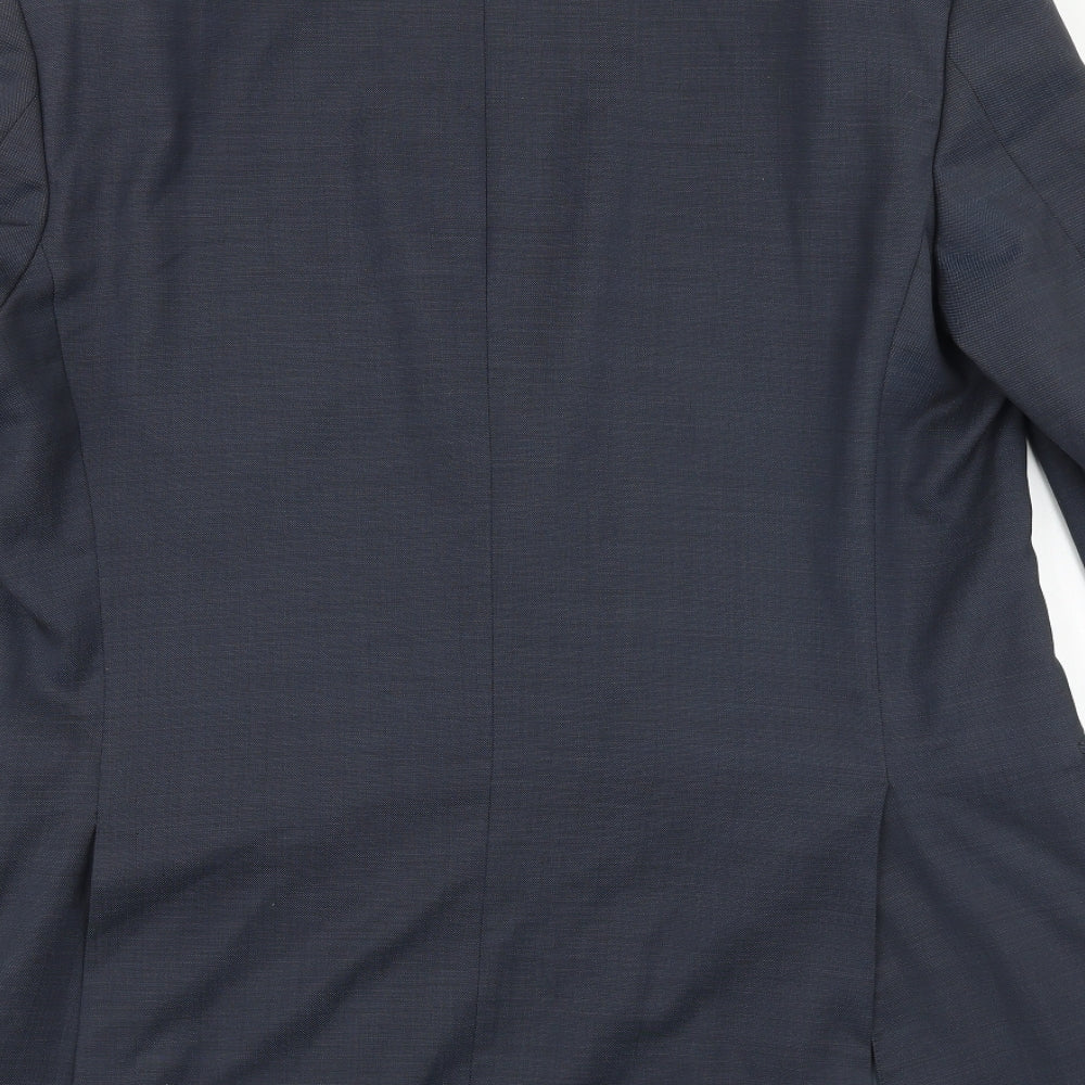 Marks & Spencer Mens Black Polyester Jacket Blazer Size 44 Regular