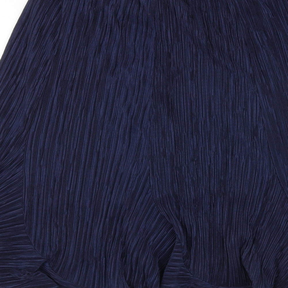 Preworn Womens Blue Viscose Swing Skirt Size 30 in