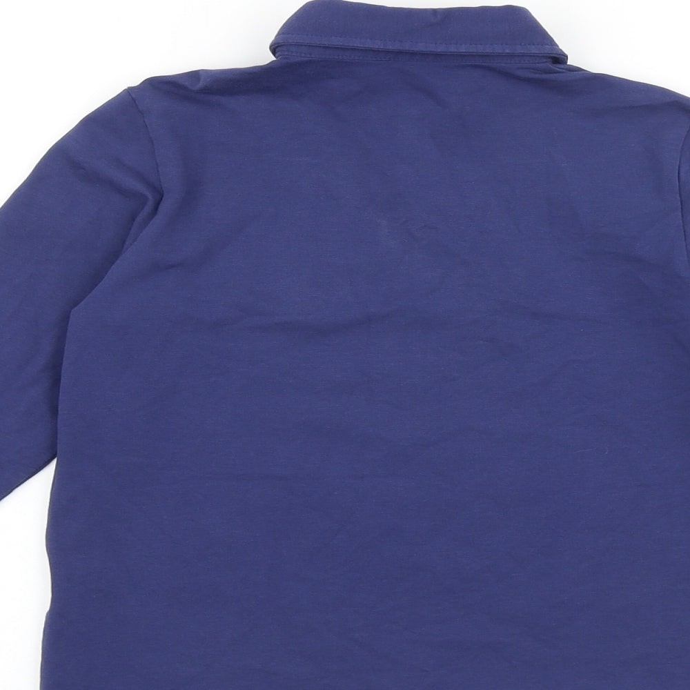 Geobert Boys Blue 100% Cotton Basic Polo Size 10 Years Collared Button