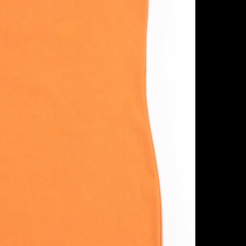 I SAW IT FIRST Womens Orange Polyester Bodycon Size 16 Round Neck Pullover