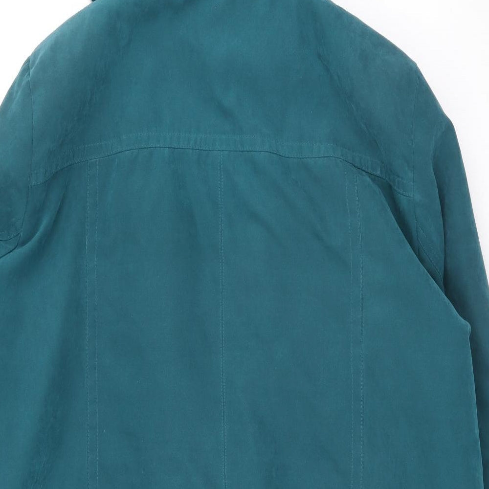 Bonmarché Womens Blue Overcoat Coat Size M Zip