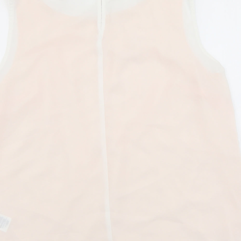 Principles Womens Pink Floral Polyester Basic Tank Size 16 Round Neck