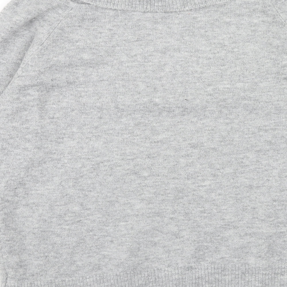 Red Herring Womens Grey Roll Neck Acrylic Pullover Jumper Size 16